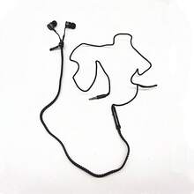 1.2米尼龙拉链线有线耳机，通用3.5毫米圆形插头，入耳式有线耳塞，带免提通话功能，金属耳塞，适用于安卓手机和电脑，兼容、笔记本电脑等设备。适用于iOS/安卓用户，是送给家人、朋友、孩子、生日、圣诞节、冬季、节日礼物的理想之选。简约美观，佩戴舒适，带麦克风功能，享受清晰音质，也是一款适合手机和电脑的运动耳机。 - 黑色 - 查看 9