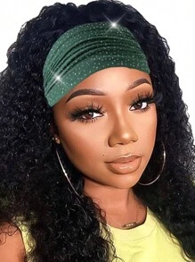 新款时尚水钻发带，闪亮宽弹力运动发带，适合日常佩戴、派对和波西米亚风格，四季皆宜，可作发带、头巾、吸汗带，秋冬季女士度假发饰，优雅围巾，柔软头巾