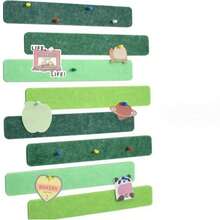 8 件/套加厚毛毡留言板条，办公室备忘装饰条，带自粘毛毡便签 - 粉紅白系8片 - 查看 1