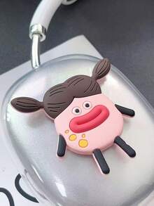 1 cái Vỏ bảo vệ tai nghe hình đầu to vui nhộn có hai dây buộc đuôi ngựa tương thích với Airpodsmax vui nhộn - Nhiều màu - Xem 2