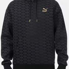 Puma Full Logo Print Hoodie Sweatshirt, Comfortable Casual Sportswear