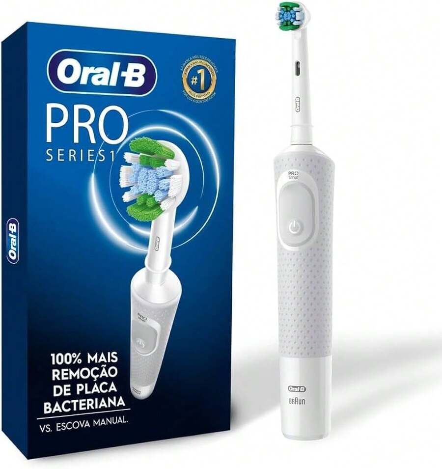 Rechargeable Electric Toothbrush With Timer Rotating Head Vitality 100 Precision Clean 110v - 白色 - 查看 1
