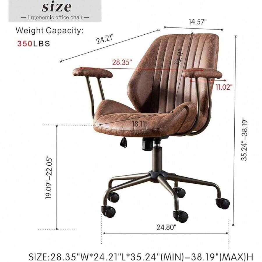 Ovios Ergonomic Office Chair Home Office Desk Chair Computer Chair With