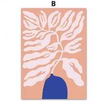 1pc Retro Matisse Abstract Leaf Flower Wall Art Print Canvas Painting Nordic Poster Wall Picture For Living Room Interior Decoration No Frame - Multicolor - View 32