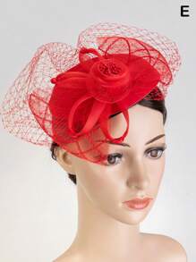 HITYfascinator 1 حبة مزين شعر كليب بفيونكة من البوليستر، ملائمة لكافة المواسم