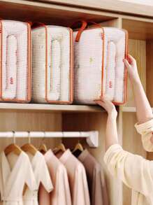 Extra Large PVC Storage Bags With Zipper And Handles, Waterproofing Moving Bags, Large Capacity Heavy-Duty Tote Bags For Moving, Space-Saving Foldable Bags For Quilts, Blankets And Bedding Drawer Wardrobe Organizer Divider Clothes Bin Bag Clothes For Home Bedroom/Back To School/Dorm/For Underwear/Packing Essentials/Cover For Clothes Storage Clothing Storage Box Storage Bins For Bedroom For Blankets Beddings Comforter Pillow Toys