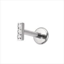 1 chiếc khuyên xỏ khuyên Labret bằng hợp kim titan cấp cấy ghép 16G - Không gây dị ứng, không chứa niken, bền và thoải mái - Hoàn hảo cho vết cắn ở môi, sụn, xoắn ốc, ốc xà cừ và rắn - Bạc - Xem 4