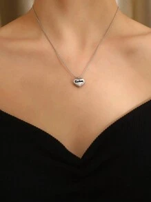 1 件个性化宝石链项链，定制名字/字母礼物，送给朋友、母亲、女朋友、圣诞节、生日 - 銀色 - 查看 2