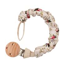 1pc Infant Fashion Printed Grid, Polka Dot & Striped Pacifier Clip & Wooden Pacifier Clip, Daily Use - Multicolor - View 58
