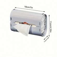قطعة واحدة حامل منشفة ورقية بكوب شفط، علبة مناديل بلاستيكية مبتكرة، استخدام منزلي بسيط، حامل منشفة ورقية بكوب شفط متعدد الاستخدامات بدون ثقب للحمام، علبة ورق إبداعية للغرفة المعيشية، حامل منشفة ورقية بكوب شفط مثبت على الحائط، منظم منشفة ورقية مطاطي رقيق