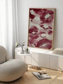 1/2 Pieces Red Lipsticks Posters Lip Wall Arts Vintage Wall Pictures Wall Artwork Aesthetic Wall Prints Girls Room Wall Decor Bedroom Decoration Stuff Valentine's Day Gifts No Frame