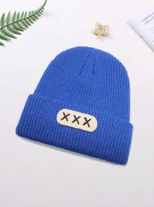 1pc Thick Warm Knitted Hat With Ear Protection, Large Size, Slimming Effect, Suitable For Everyday Outfits In Autumn And Winter - Three X Knitted Hat - View 8