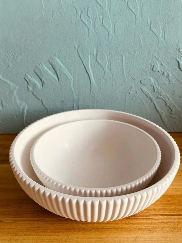 2 piezas Molde de silicona de raya grande/pequeña, molde DIY para plato de fruta, portavelas, derretidor de cera, molde grande para decoración de recipiente, molde de resina epoxi