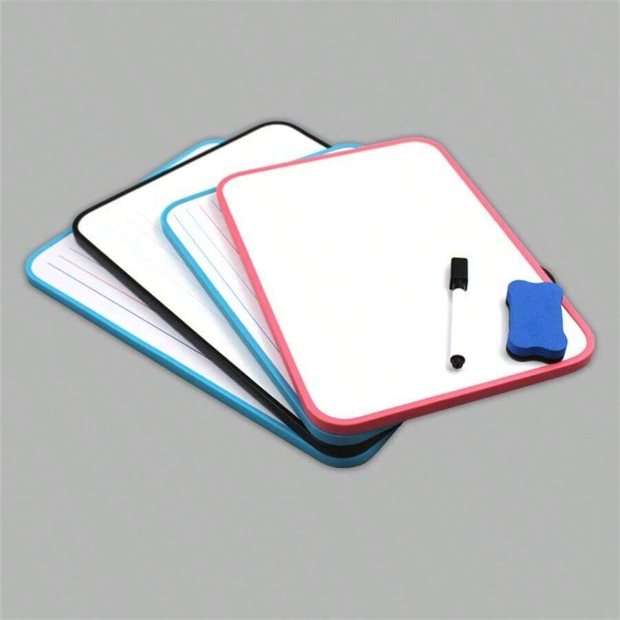 1 pièce, Tableau blanc effaçable magnétique double face avec lignes 9