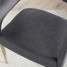 Flannelette Material Single Leisure Chair ,Comfortable Cushioned Single Leisure Chair,Chair Backrest Hoow Wih Armrests,Sutable For Living Rooms,Bedrooms And Dining Rooms:The Chair Is Sized To Fit Into Any Space And Provides The Support And Comfort You Need To Read, Rest Or Work For Short Periods. And It Is Also Very Convenient When Handling And Moving, And Can Adjust Its Position Without Effort To Adapt To Different Use Scenarios - Xám - Xem 8