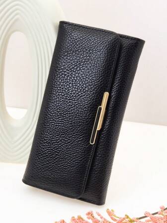 New Women's Soft PU Black Fashion Casual Large Capacity Multi-Function Handbag Card Holder Document Organizer Convenient Carry Suitable For Christmas Gifts Gift Thanksgiving Vintage Gifts For Women Wallet Purse Wallet Long Wallet
