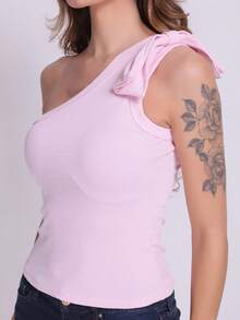 steve store moda feminina regatas  tecido algodao blusa verao - Rosa Bebê - Visão 6