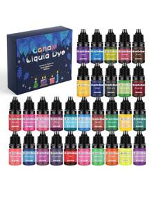 6色/10色隨機、24色/30色 5ML 濃縮顏料 DIY 手作藝術與手工藝，軟膠染色劑 - 環氧樹脂 - 查看 9