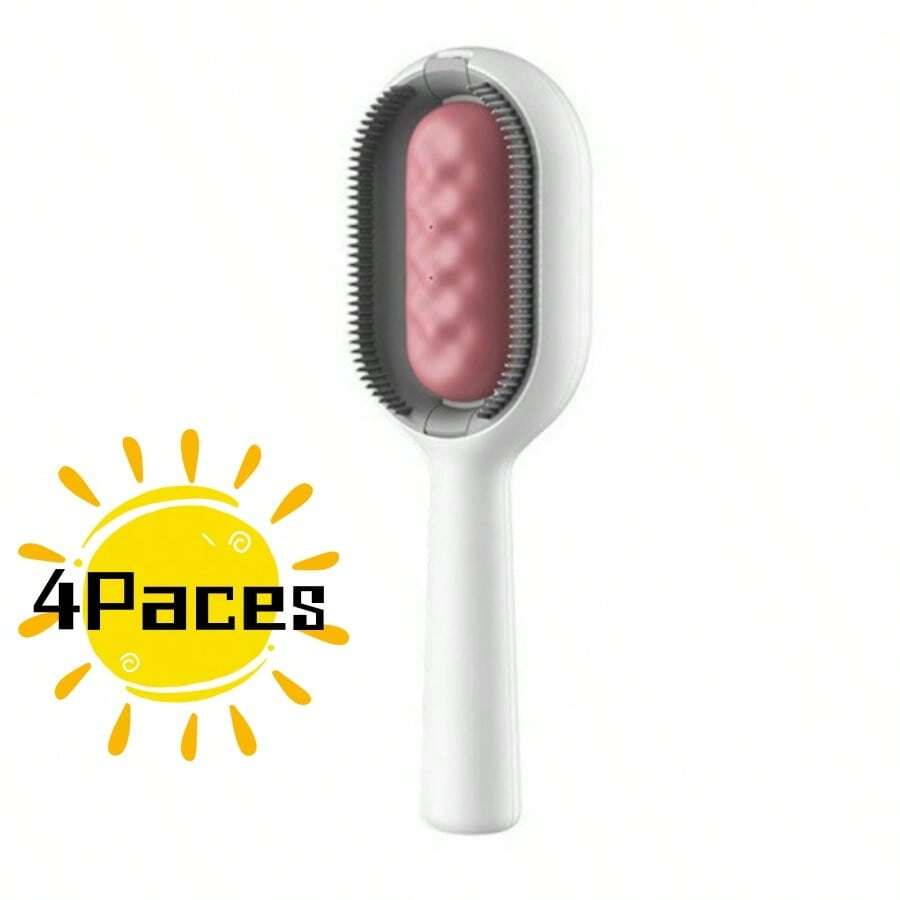 4 Pieces Pet Hair Trimmer Multi Functional Silicone Comber For Cats, Dogs And Puppies Promotion - 彩色 - 查看 1