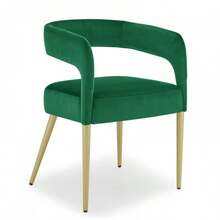 Flannelette Material Single Leisure Chair ,Comfortable Cushioned Single Leisure Chair,Chair Backrest Hoow Wih Armrests,Sutable For Living Rooms,Bedrooms And Dining Rooms:The Chair Is Sized To Fit Into Any Space And Provides The Support And Comfort You Need To Read, Rest Or Work For Short Periods. And It Is Also Very Convenient When Handling And Moving, And Can Adjust Its Position Without Effort To Adapt To Different Use Scenarios - 墨綠色 - 查看 9