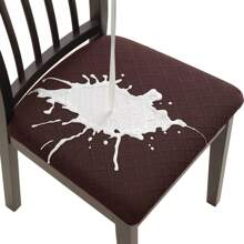 1pc Waterproof Dining Chair Cover, Stretch Jacquard Removable And Washable Chair Protector Cover, Suitable For Kitchen, Hotel, Restaurant Home Decor
