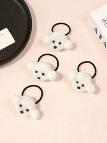 4 dây buộc tóc hình chú chó con dễ thương, phụ kiện tóc dễ thương - Nhiều màu - Xem 2
