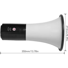 Megáfono portátil para exteriores, altavoz de mano con sonido fuerte de 40 W y batería de litio - Blanco - Ver 6