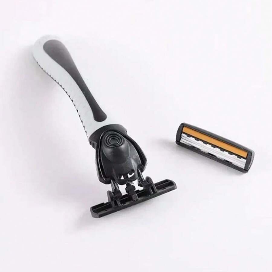 Shaver Men Razor, Shaving Three Layer Stainless Blade Shaver, Reusable Safety Razor ,Hair Removal Shaver Imported Blade Multi Tool(18 Razor+1Shaver)