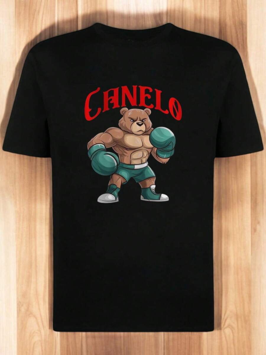 Playera box oso life is  canelo - Negro - Ver 1