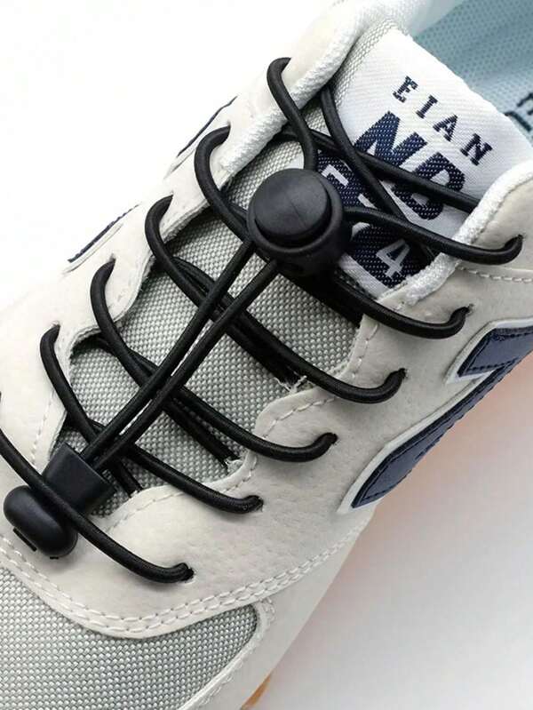 1 Pair Round Elastic Shoelaces No Tie No Buckle Stretchy Durable Laces Suitable For Sneakers, Basketball Shoes And Casual Shoes For Women Men Sneakers Shoes Men Trainers Running Shoes