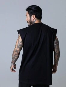 Black Star Oversized Tank Top - màu đen - Xem 5