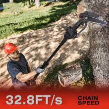 2-In-1 Mini Electric Chainsaw & Cordless Pole Saw Chain Saw 500W Battery Power Tools