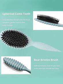 1 件卷发刷，带叉子的卷发定义造型刷 - 适合卷发的终极刷子，用于梳理和塑造男士和女士的卷发，减少拉扯和卷发分离