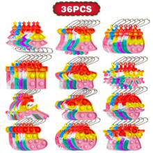 24/36 件圣诞迷你流行钥匙扣坐立不安玩具、圣诞流行泡泡感官坐立不安玩具、圣诞派对礼品袋填充物（款式/随机颜色） - 彩色 - 查看 7