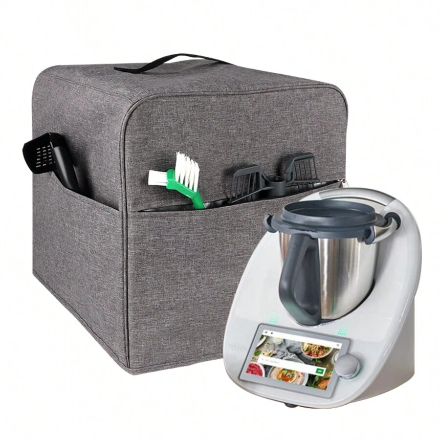 1 件，终极 Thermomix TM5/TM6 搅拌机保护器 - 耐用双层防水防尘罩，采用加厚结构、配件储物袋和易于清洁的设计，可延长搅拌机的使用寿命 - 淺灰色 - 查看 1