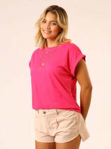 Kit 3 Women's Basic Loose Comfortable Muscle Tee Tank Top - Đen|Hồng|Xanh - Xem 2