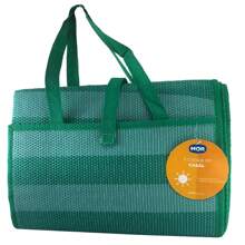 Esteira De Casal Tapete Praia Dobrável 200x150cm Vira Bolsa Areia Diversas Cores - Verde - Visão 2
