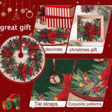 1 pieza/2 piezas Nuevo Falda de árbol de Navidad impresa de 35 pulgadas, Falda de árbol de Navidad con estampado de dibujos animados, Decoración de escena festiva, Aumenta el ambiente festivo, Decoración para fiesta temática, Decoración del hogar y la sala de estar, Decoración de la tienda, Decoración de estilo rústico. Mejores regalos Decoración del hogar Decoraciones navideñas Invierno