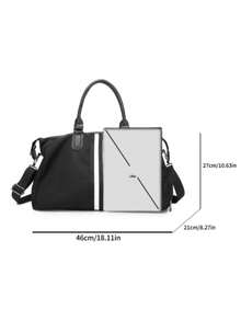 大容量旅行手提包防水设计，配有独立的干湿隔层。非常适合短途旅行、户外运动、健身和商务通勤。送给男士的理想礼物和很棒的圣诞礼物 - 黑色 - 查看 10