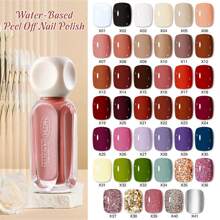6pcs Nail Polish Set, 10ml Peel Off Water-Based Starry Nail Polish, Coffee Brown Nails, Fast Drying Long-Lasting Healthy And Brightening Effect - Suitable For All Season, Manicure Kit Diy Salon Nail Supplies ,Ideal For Women And Girls