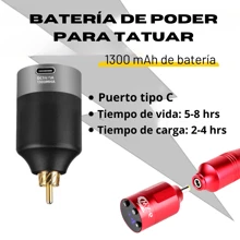 MINI WIRELESS TATTOO BATTERY POWER SUPPLY RCA WX-6 - Silver - View 2