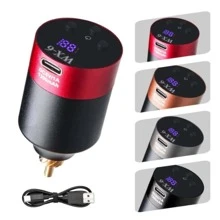 MINI WIRELESS TATTOO BATTERY POWER SUPPLY RCA WX-6 - Silver - View 8
