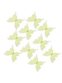 10/20 件渐变色 3D 多色欧根纱面料蝴蝶贴花半透明雪纺蝴蝶适用于 DIY 缝纫手工工艺装饰夹耳环珠宝装饰刺绣补丁服装设计材料礼服配饰薄纱蝴蝶装饰贴花新娘头发头饰材料 - 彩色 - 查看 13