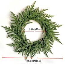 Bengala de pinho Norfolk de 190 cm, guirlanda de pinho de inverno com toque real, bengala artificial verde para mesa de jantar, capa, parede, decoração de Natal interna e externa