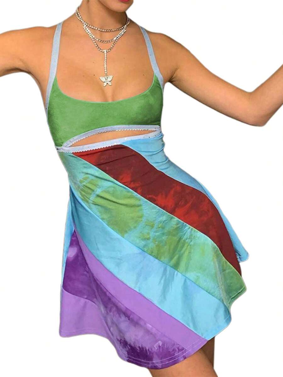 Women Short Dresses - 綠色 - 查看 1