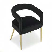 Flannelette Material Single Leisure Chair ,Comfortable Cushioned Single Leisure Chair,Chair Backrest Hoow Wih Armrests,Sutable For Living Rooms,Bedrooms And Dining Rooms:The Chair Is Sized To Fit Into Any Space And Provides The Support And Comfort You Need To Read, Rest Or Work For Short Periods. And It Is Also Very Convenient When Handling And Moving, And Can Adjust Its Position Without Effort To Adapt To Different Use Scenarios - 黑色 - 查看 10