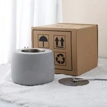 Bộ 4 lò sưởi để bàn hiện đại di động, lò sưởi mini để bàn - Hoàn thiện bằng sơn mài, thông gió tự nhiên, an toàn khi sử dụng trong nhà và ngoài trời, có nắp chữa cháy - Lò sưởi không khói thanh lịch, thích hợp cho trang trí sân trong, sân, tiệc tùng và bàn tiệc Giáng sinh - Xám - Xem 5