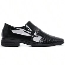 Men's Formal Shoes Comfortable Shiny Patent Leather Formal Shoes - màu đen - Xem 2