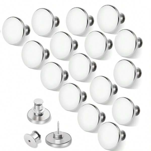 4/8/16Pcs Button Pins For Jeans No Sew, Pants Button Pins Adjustable Replacement Clips Adjuster Snap, No Tools Require Reduce Too Big Pants Waist Size Instant Make Tighter