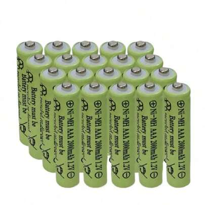 2000mAh AAA/AA 可充电电池，带 USB 充电器、短路保护、高容量及配件